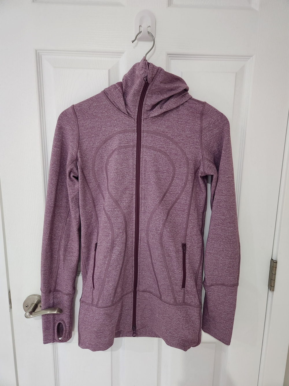 Lululemon Heather Mauve Full-Zip Hooded Jacket Size 4